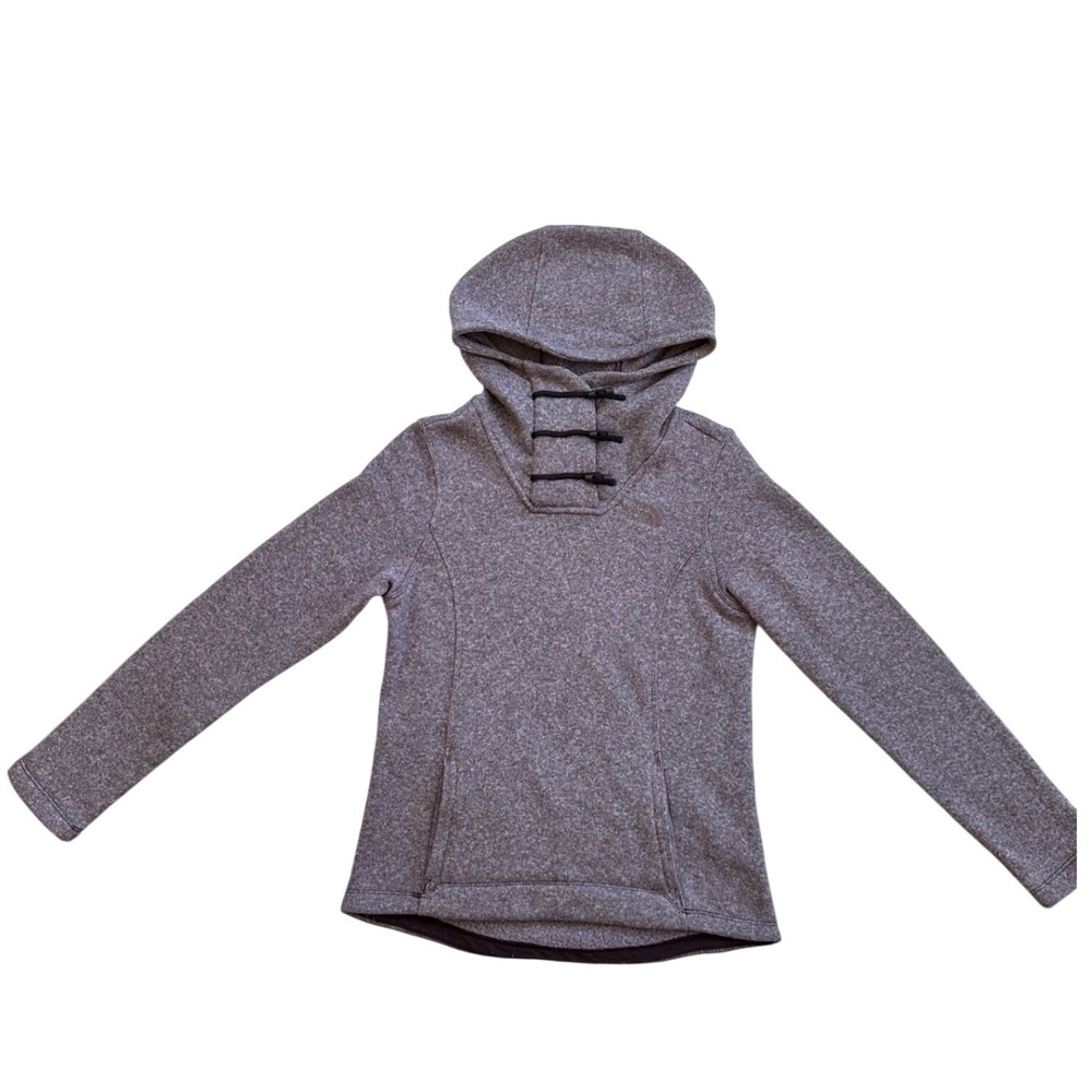 The North Face Crescent Hooded Pullover Womens XS Purple Excellent Toggle Fleece